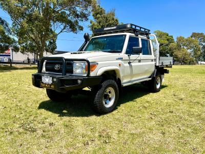 2019 TOYOTA LANDCRUISER WORKMATE (4x4) DOUBLE C/CHAS VDJ79R MY18 for sale in Outer East