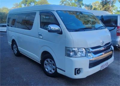 2017 TOYOTA HIACE COMMUTER VAN, 10-SEATER, UPGRADED HEADUNIT, REVERSE CAMERA, NEW FOG LAMPS w/ LED MID ROOF WIDE BODY TRH214 2.7 PETROL for sale in Brisbane West