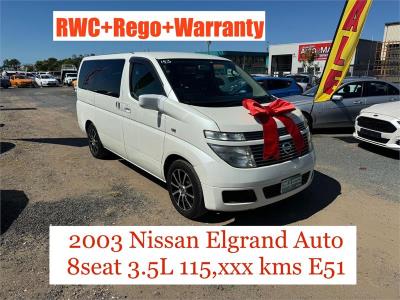 2003 NISSAN ELGRAND 4D WAGON E51 for sale in Brisbane South