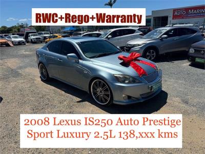 2008 LEXUS IS250 PRESTIGE 4D SEDAN GSE20R for sale in Brisbane South