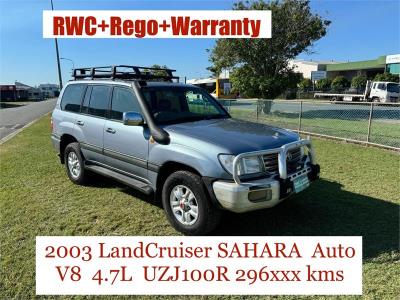 2003 TOYOTA LANDCRUISER SAHARA (4x4) 4D WAGON UZJ100R for sale in Brisbane South