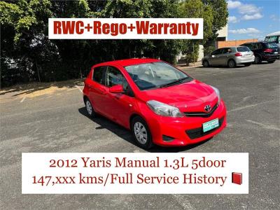 2012 TOYOTA YARIS YR 5D HATCHBACK NCP130R for sale in Brisbane South